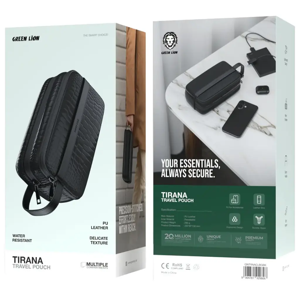 Green Lion Tirana Travel Pouch Handbag
