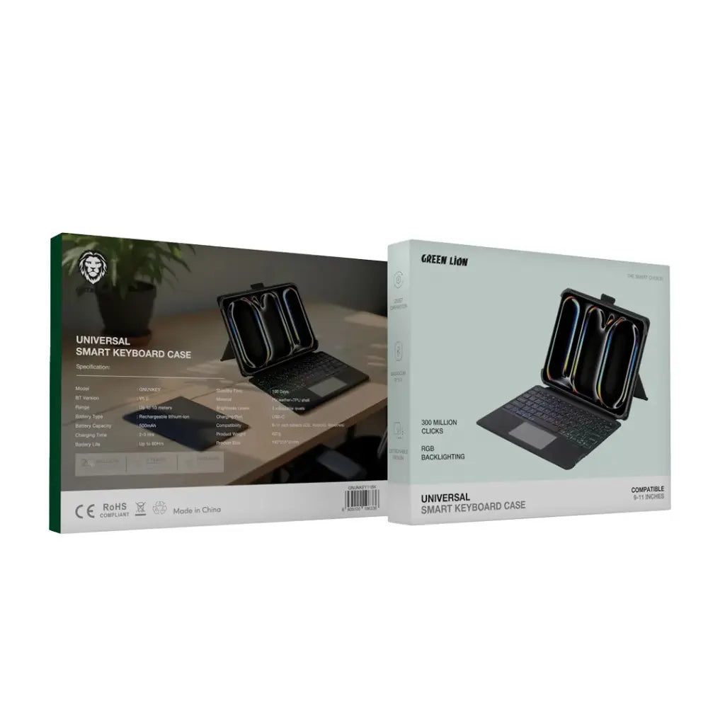 Green Lion Universal Smart Keyboard Case (Arabic & English) - Black