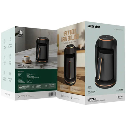 Green Lion Mazaj Turkish Coffee Maker brewing