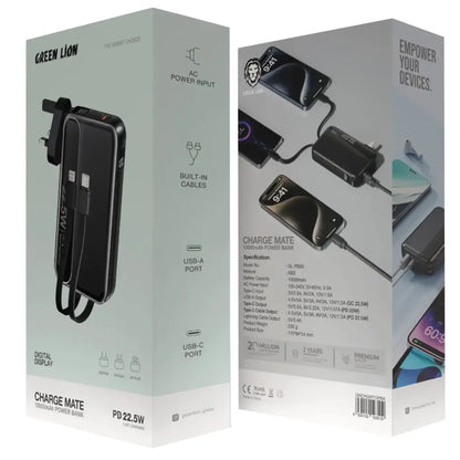 Green Lion Charge Mate 10000mAh power bank with PD 22.5W fast charging