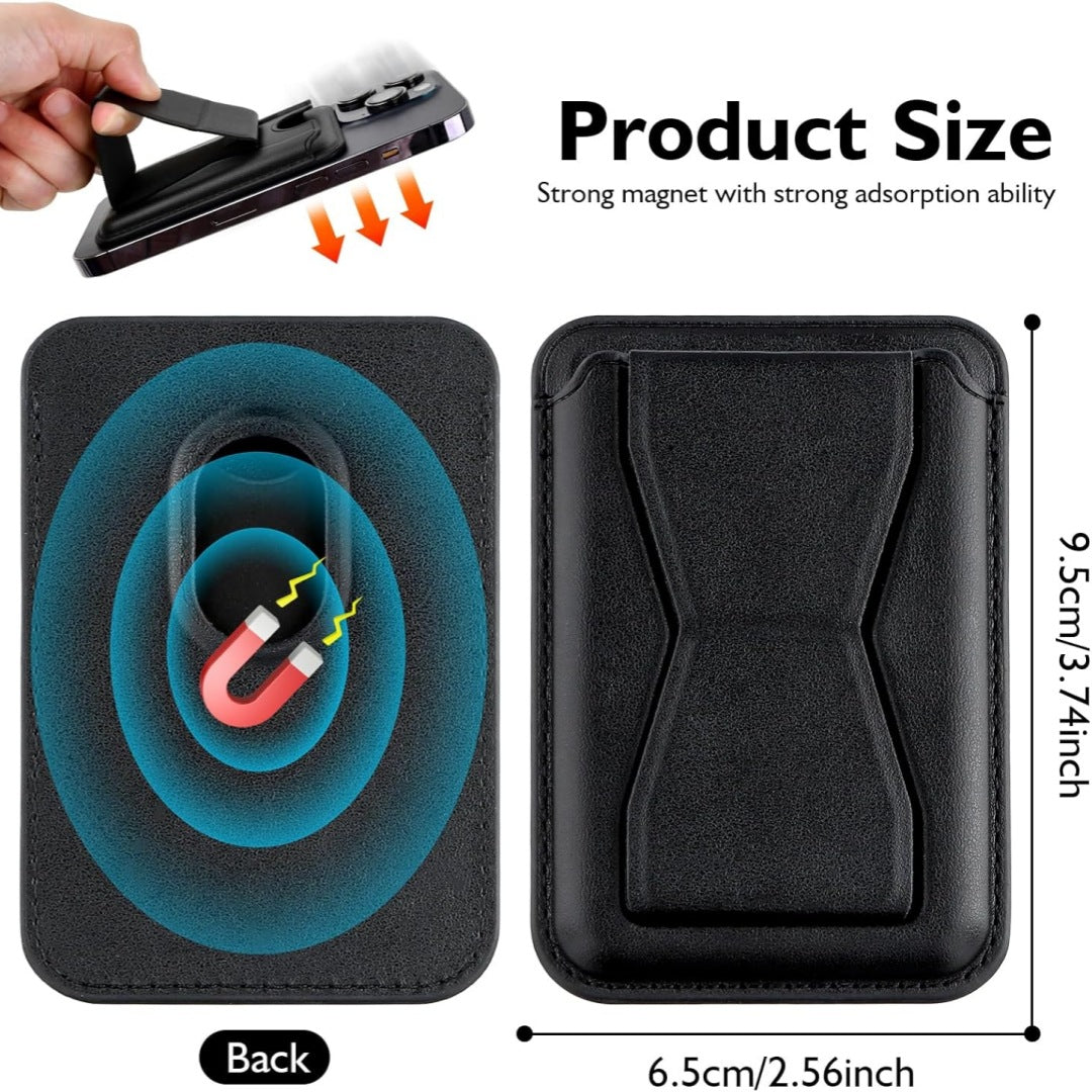 Magnetic Card Holder & Stand – Slim MagSafe Wallet for iPhone with Adjustable Kickstand