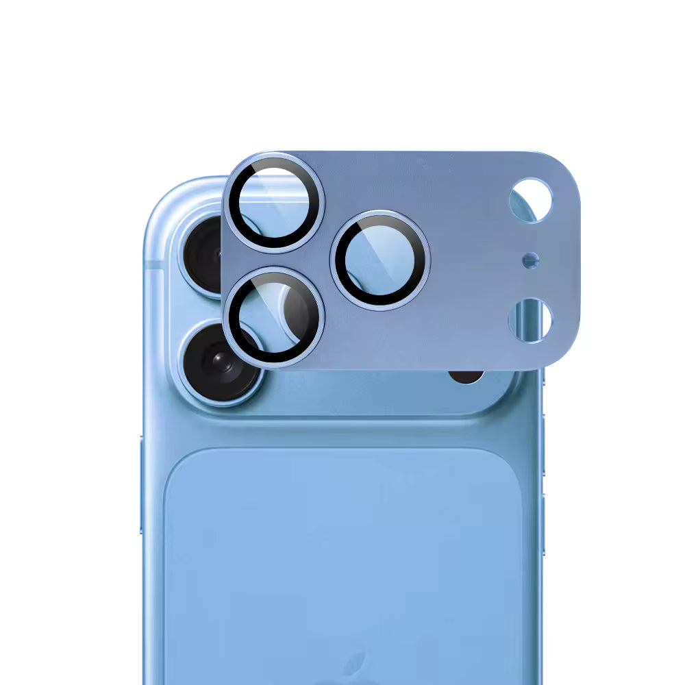 iPhone 18 camera protector fitted - ultra-clear glass over all lenses