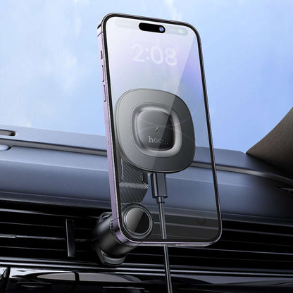 Hoco HW30 Crown Magnetic Wireless Charging Car Mount (Center Console)
