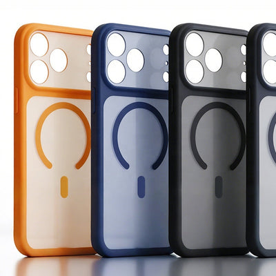 Frosted MagSafe case with full camera frame iPhone 17/18 Pro Max colours
