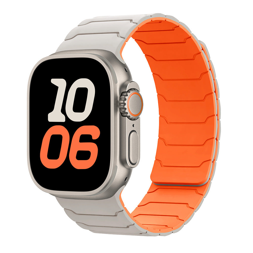 Magnetic silicone Apple Watch band – Starlight