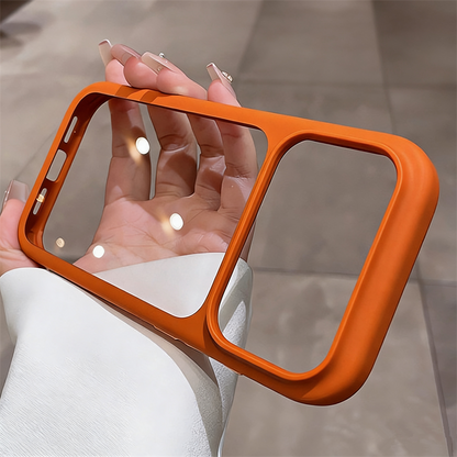 Transparent back cover with rubber edges