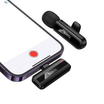 Hoco L20 Clip-On Lavalier Microphone – Crystal Clear Audio for iPhone Lightning
