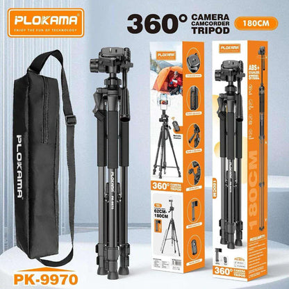 Wireless remote control included with Plokama PK-9970 mobile tripod
