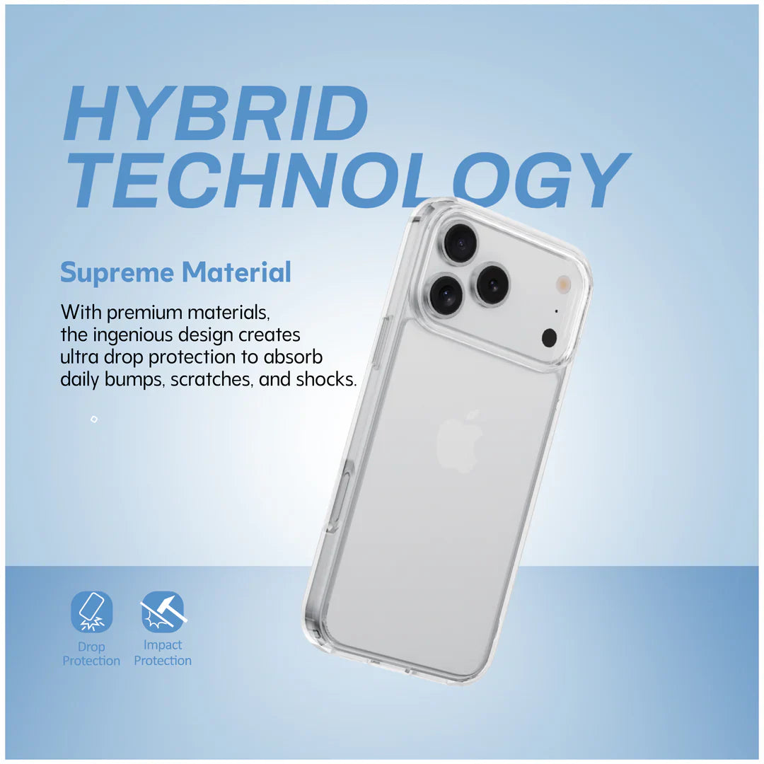 X-Level Space iPhone 17 Series Anti-Yellowing TPU Clear Case | Soft Edges | Camera Button Protection