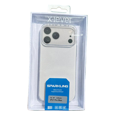 X-Level Sparkling iPhone 17 Series Hard Clear Plastic Case – Slim Transparent Protection