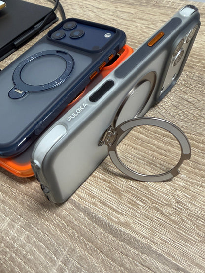 Puloka Airbag Magnetic Stand Case for iPhone 17 Pro&ProMax