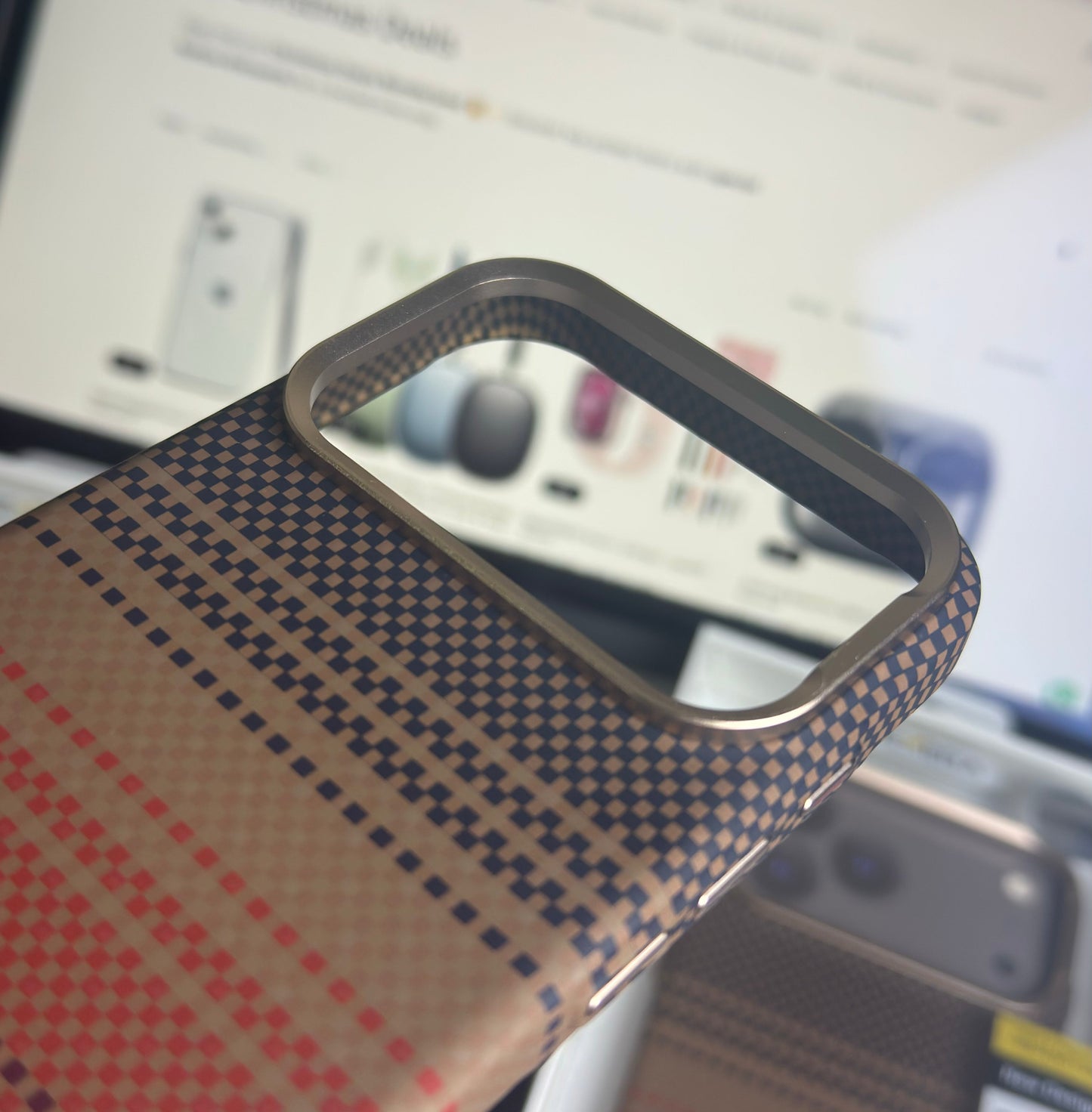 Carbon Fiber Slim Brown Case for iPhone 17 Series – Lightweight Protective Cover