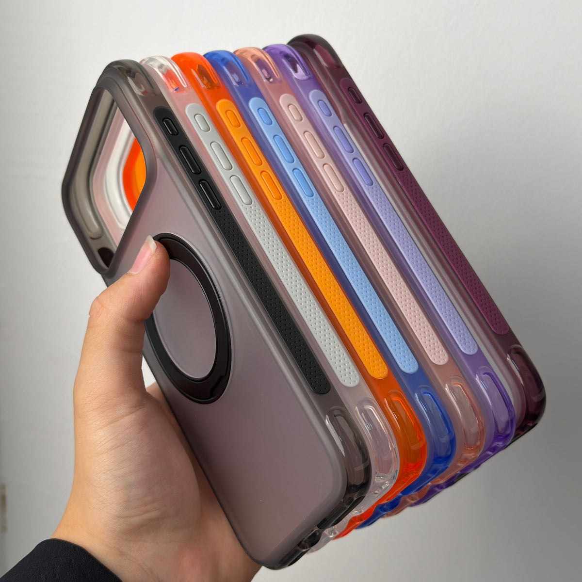 DKG airbag shockproof MagSafe case for iPhone 17/18 Pro with ring stand