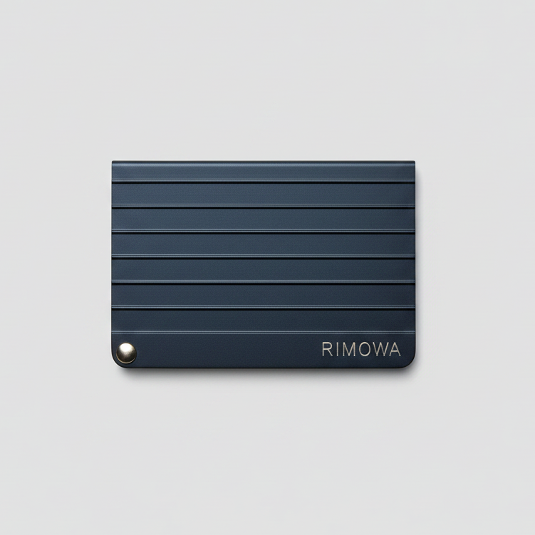 RIMOWA aluminum card holder - grooved aluminium body