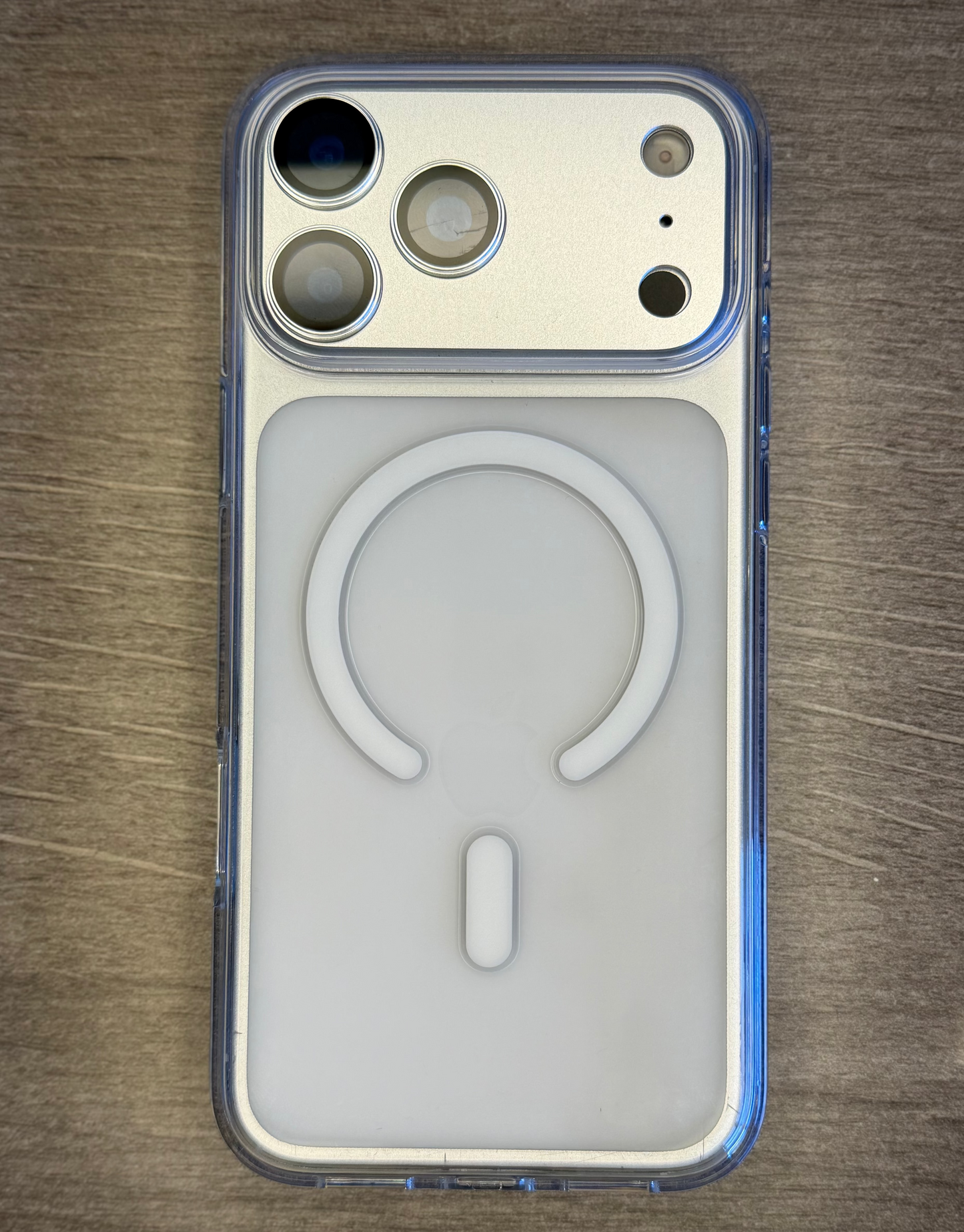 PULOKA Magsafe Clear Case Rubber Edges | Plastic Back | Aluminum Buttons