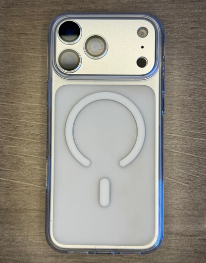 PULOKA Magsafe Clear Case Rubber Edges | Plastic Back | Aluminum Buttons
