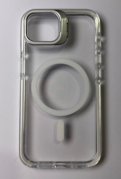 iPhone 16e MagSafe Case with Stand – Clear Shockproof Cover with Camera Frame