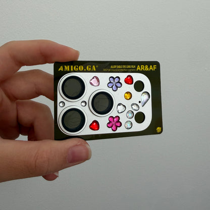Luxury gemstone camera lens cover for iPhone 17 Pro
