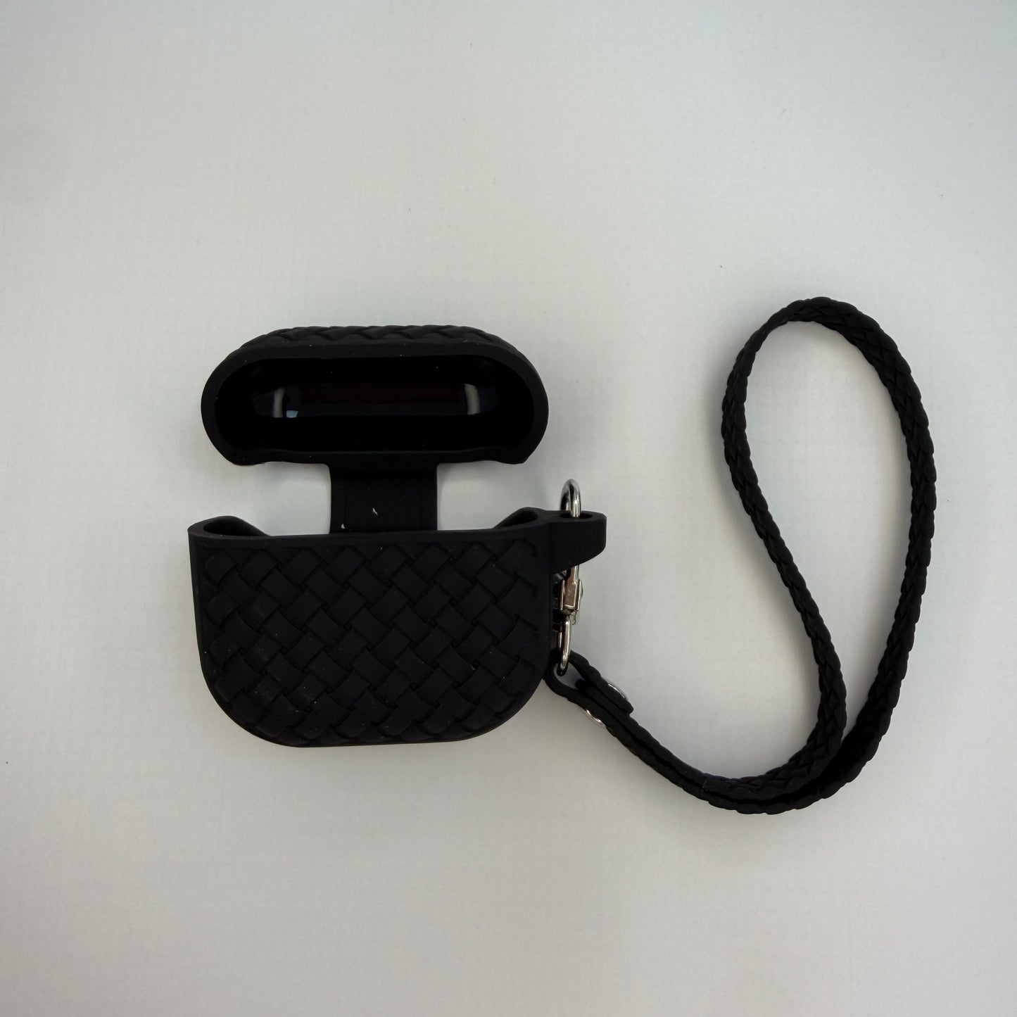 Binkson rubber silicone case for AirPods 4 with protective cover and wrist strap.
