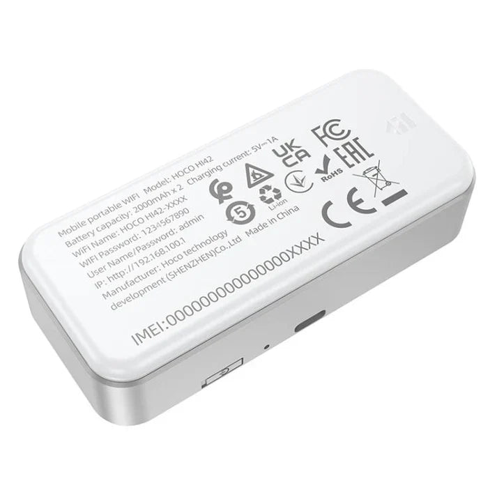 HOCO HI42 2.4G Mobile Portable 4G WiFi Router with Dual 2000mAh Battery