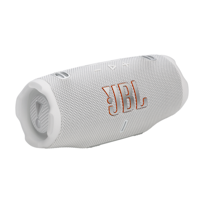 JBL Charge 6 white portable Bluetooth speaker