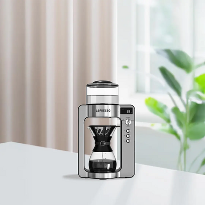 Customized brewing settings panel on coffee machine
