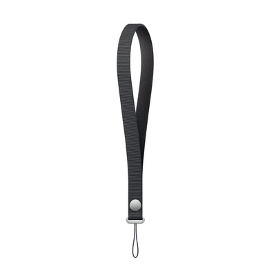 Black woven magnetic wrist strap for iPhone case and AirPods Pro, full length with metal connector