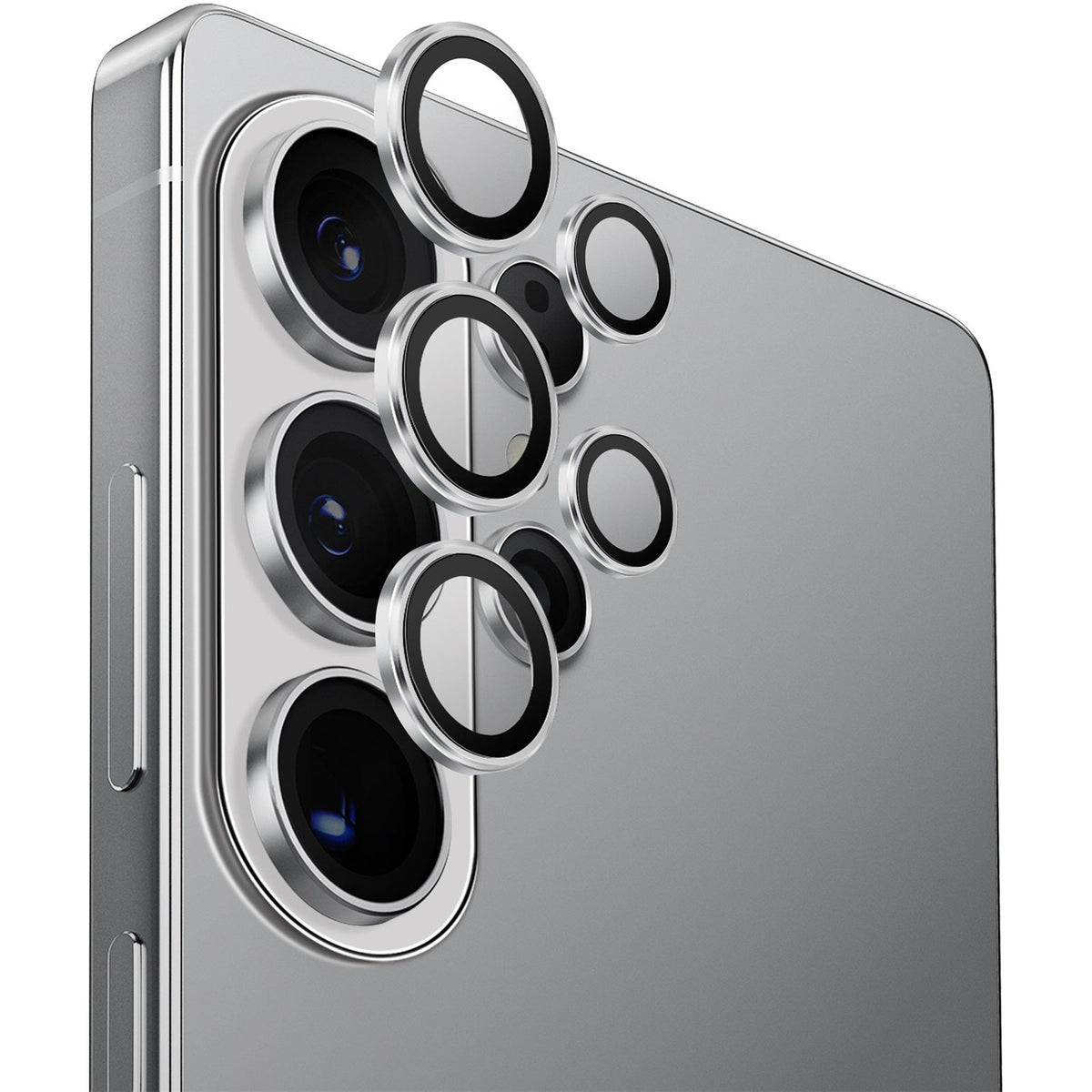 Ultra-thin camera lens protector for Samsung S26 Ultra smartphone.
