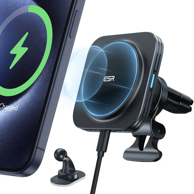 ESR Wireless Car Charger Holder (HaloLock) – Black