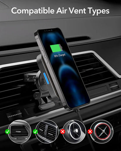 ESR Wireless Car Charger Holder (HaloLock) – Black