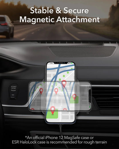 ESR Wireless Car Charger Holder (HaloLock) – Black