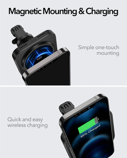 ESR Wireless Car Charger Holder (HaloLock) – Black