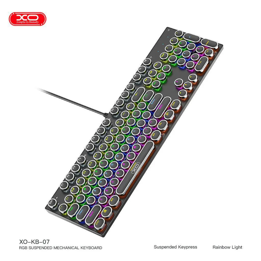 XO KB07 RGB Suspended Mechanical Wired Keyboard
