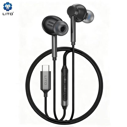 Lito LF02T Type-C Stereo Earphones – Clear Sound & Comfortable In-Ear Fit