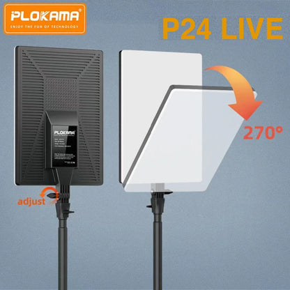 Plokama LIVE-P24 LED Fill Light Panel with PK8899 Tripod - 24in