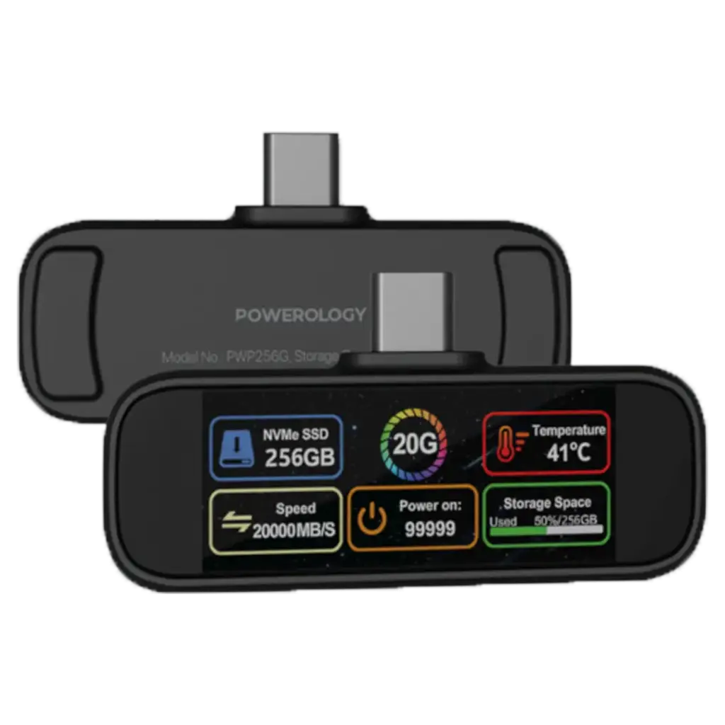Powerology VaultX Mini Portable SSD – 256 GB | 512 GB | 1 TB