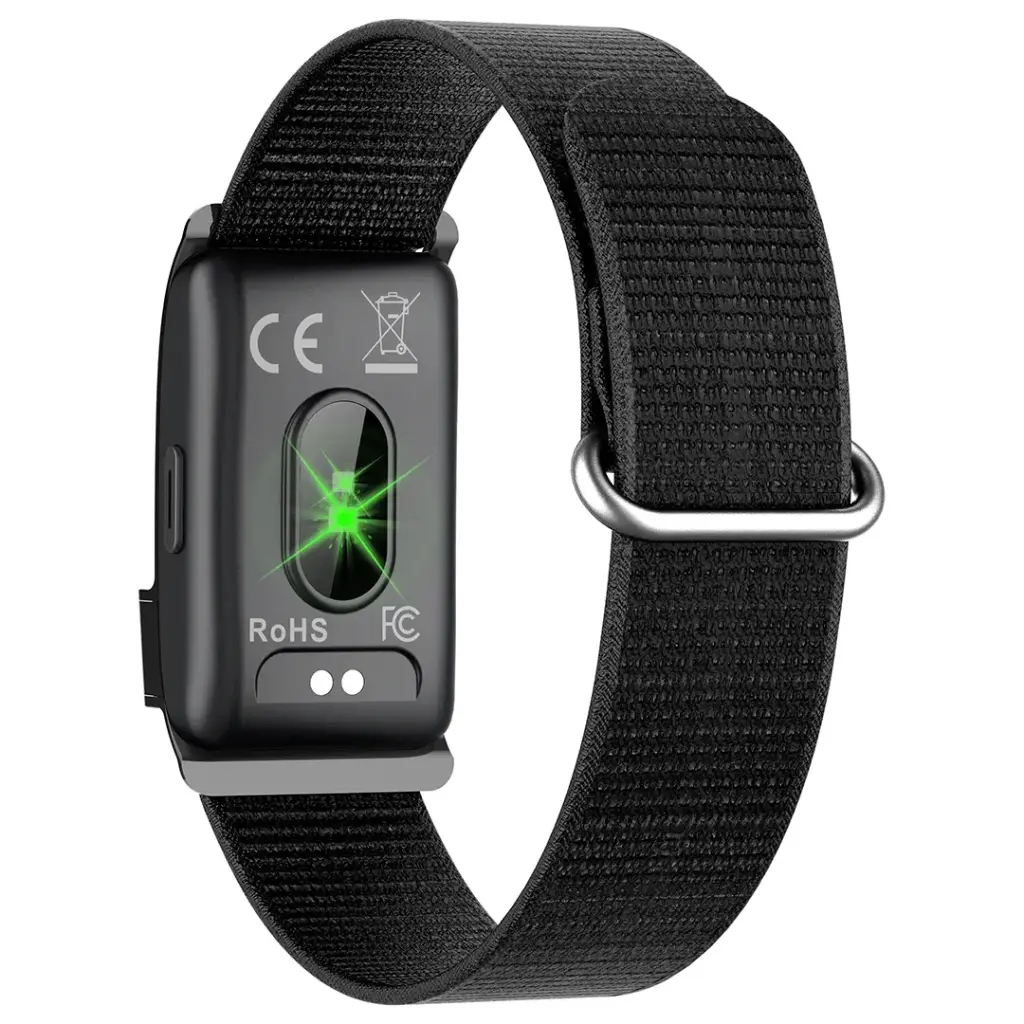 Black Porodo Trackfit Pro smart bracelet for activity tracking
