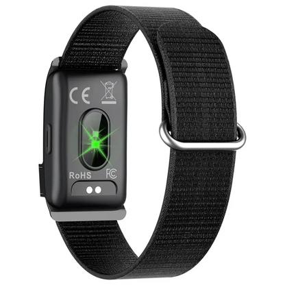 Black Porodo Trackfit Pro smart bracelet for activity tracking
