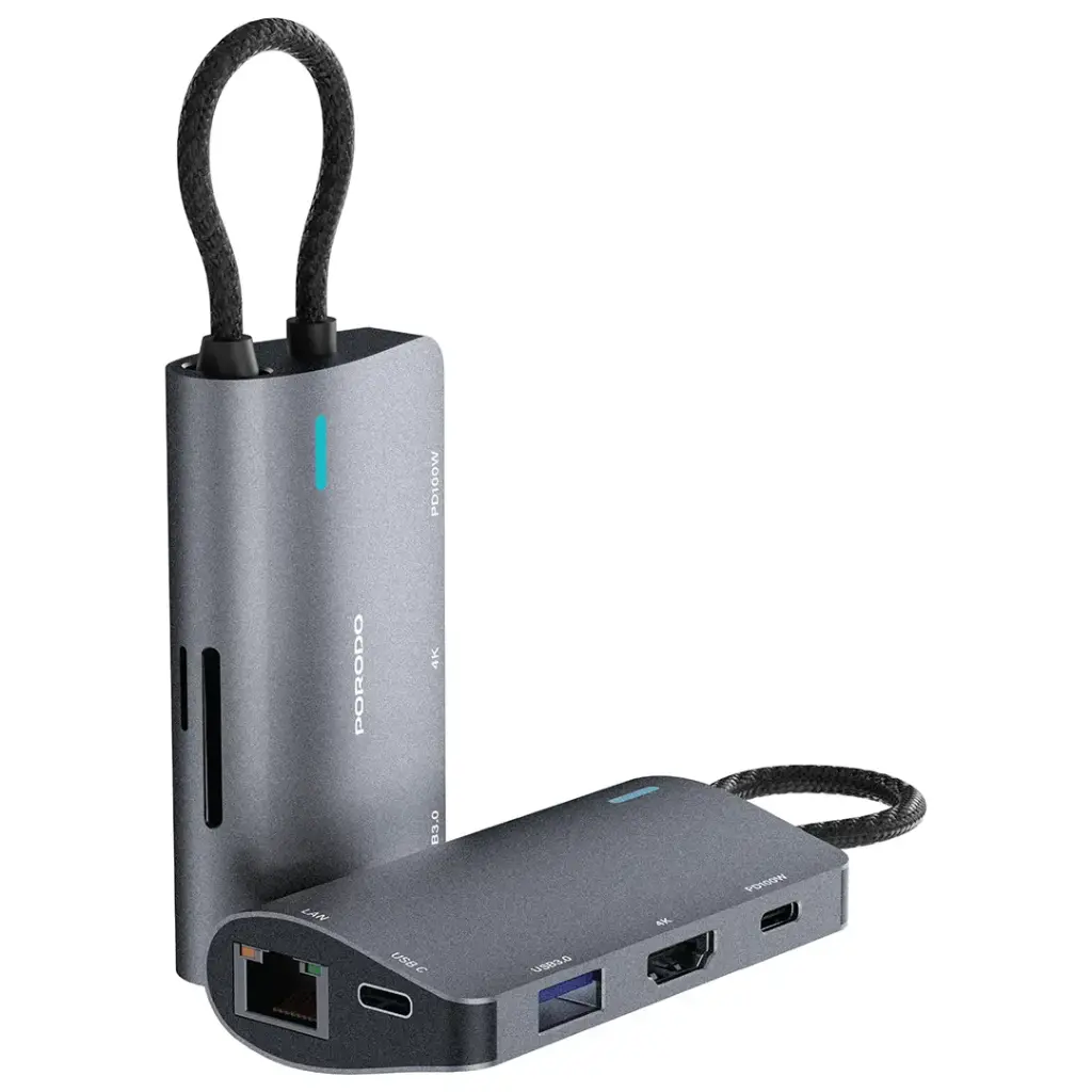Porodo 7-in-1 Multi-Port USB-C Hub