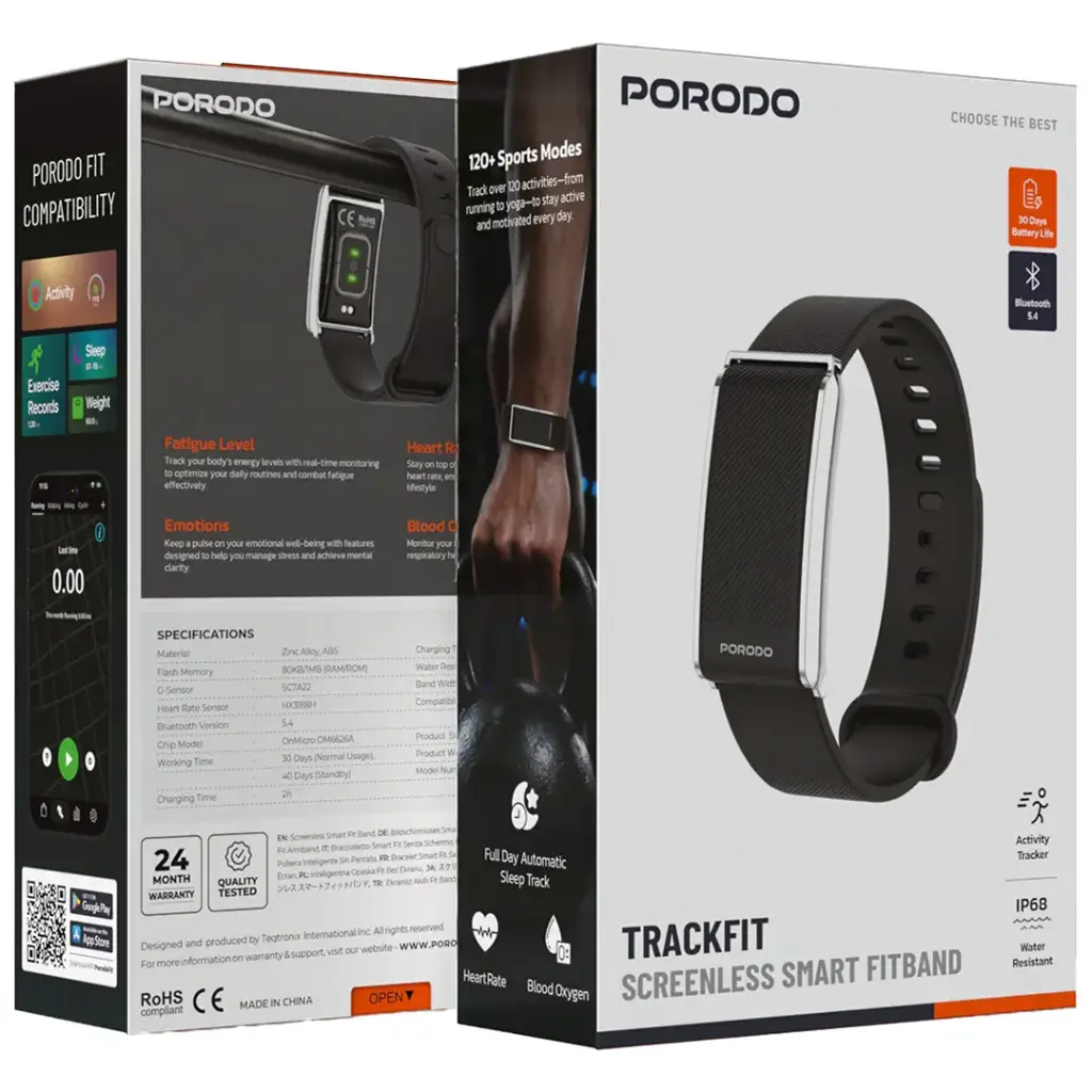 Porodo TrackFit Smart Fitness Silicone Band