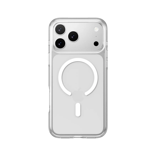 PULOKA Magsafe Clear Case Rubber Edges | Plastic Back | Aluminum Buttons