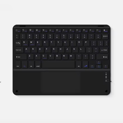 Wireless Touchpad Keyboard 10-Inch Rechargeable – Slim Multi-Device Keyboard (eng+arab)