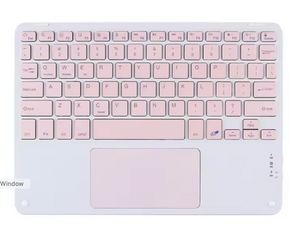 Wireless Touchpad Keyboard 10-Inch Rechargeable – Slim Multi-Device Keyboard (eng+arab)