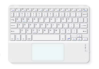 Wireless Touchpad Keyboard 10-Inch Rechargeable – Slim Multi-Device Keyboard (eng+arab)