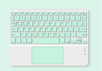 Wireless Touchpad Keyboard 10-Inch Rechargeable – Slim Multi-Device Keyboard (eng+arab)
