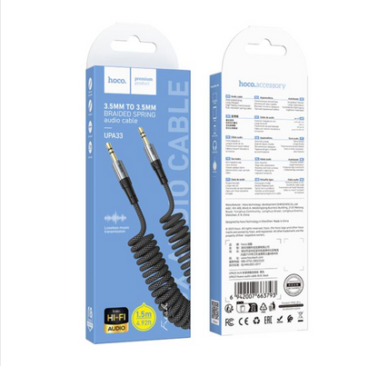 Cable 1.5m 3.5mm to 3.5mm audio AUX HOCO UPA33