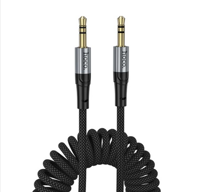 HOCO UPA313 1.5M 3.5mm to 3.5mm AUX audio cable for car and speakers.
