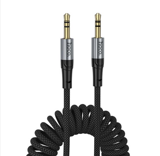 HOCO UPA313 1.5M 3.5mm to 3.5mm AUX audio cable for car and speakers.
