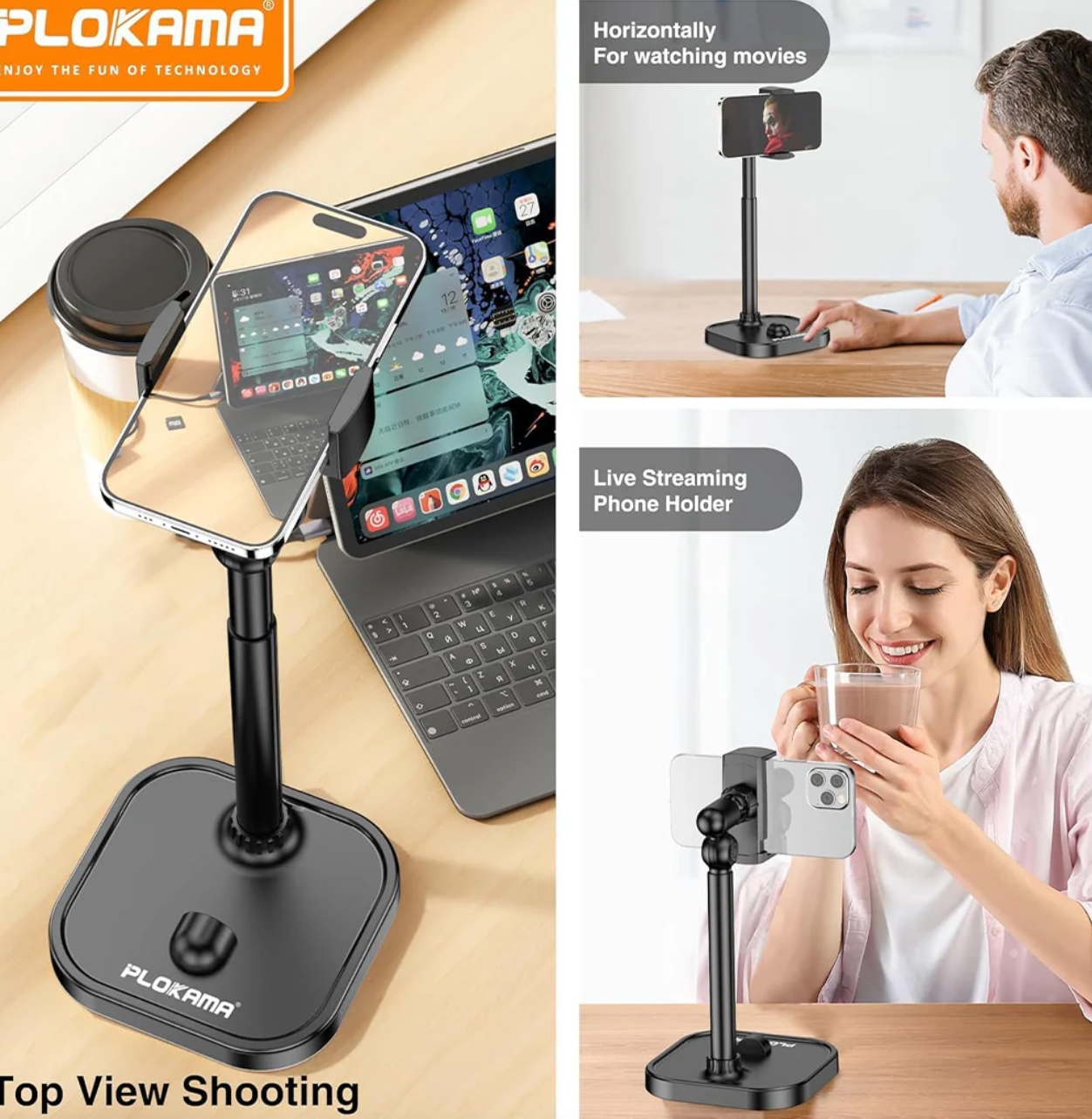 Plokama DT80 lifting bracket for desk setup