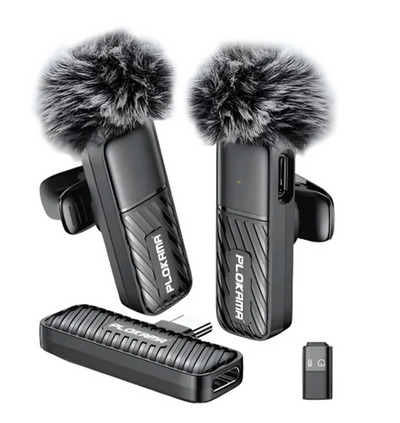 Plokama VM-20 dual wireless lavalier microphone set for smartphones

